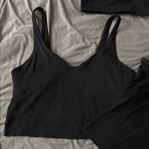 2 black lululemon align tanks